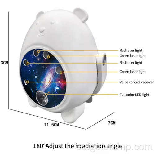 Proyector de luz láser de noche estrellada a control remoto
